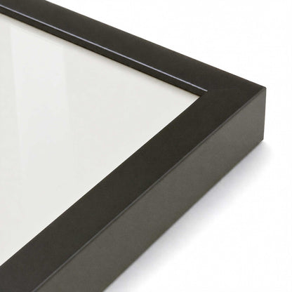 [Color:Satin Black], Picture of art in a Satin Black frame at an angle