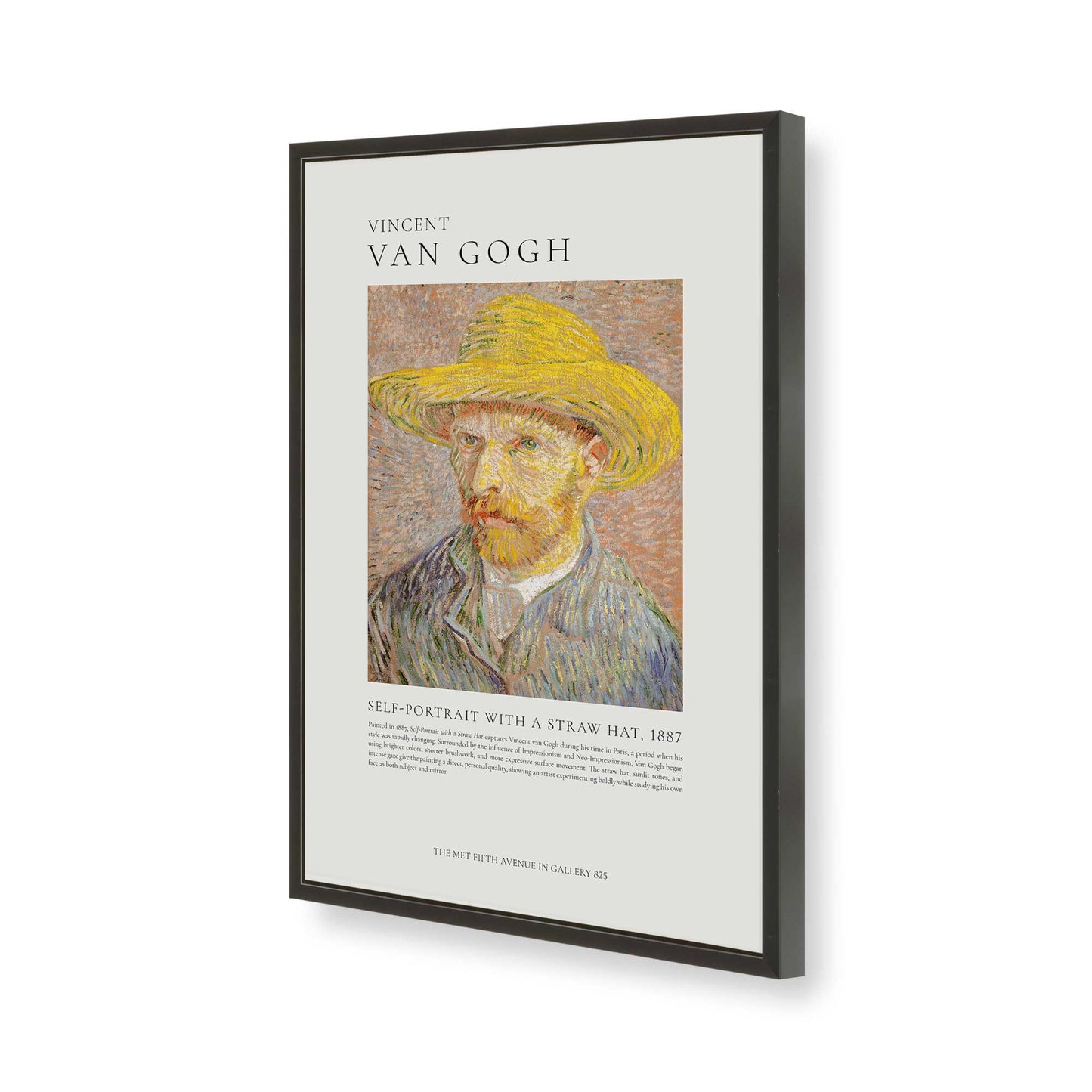 [Color:Satin Black], Picture of art in a Satin Black frame of the corner