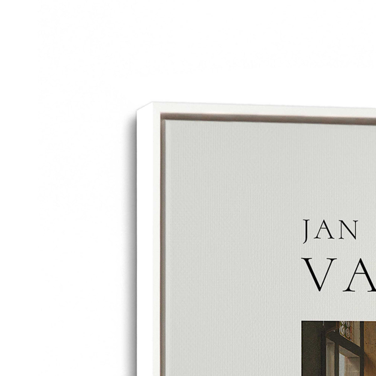 [Color:Opaque White], Picture of art in a White frame at an angle