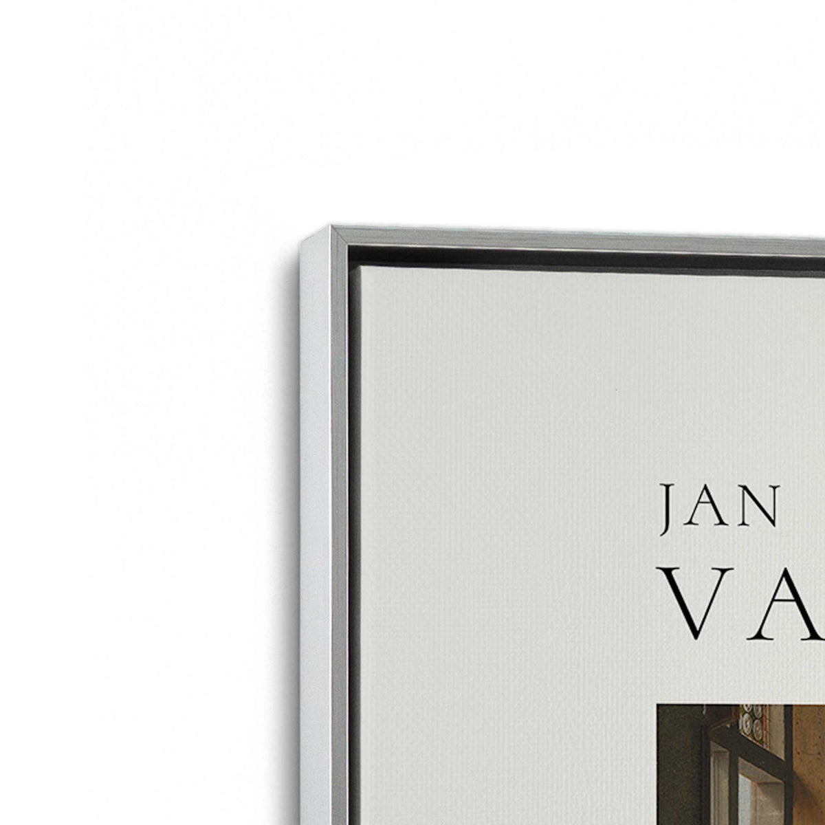 [Color:Polished Chrome], Picture of art in a Polished Chrome frame at an angle