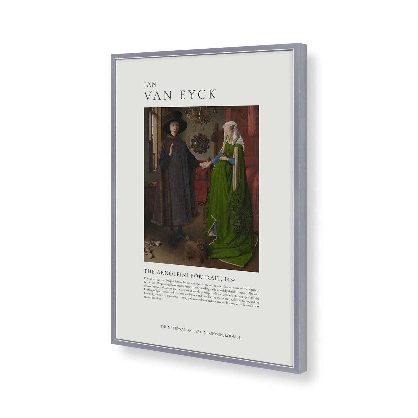 [Color:Polished Chrome], Picture of art in a Polished Chrome frame of the corner