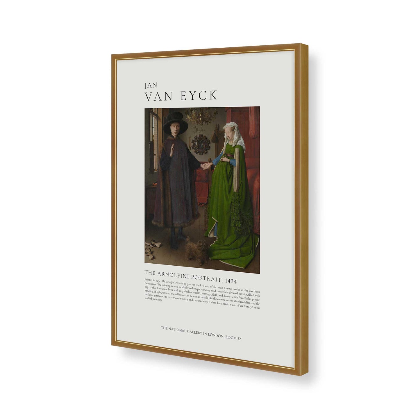 [Color:Polished Gold], Picture of art in a Polished Gold frame of the corner