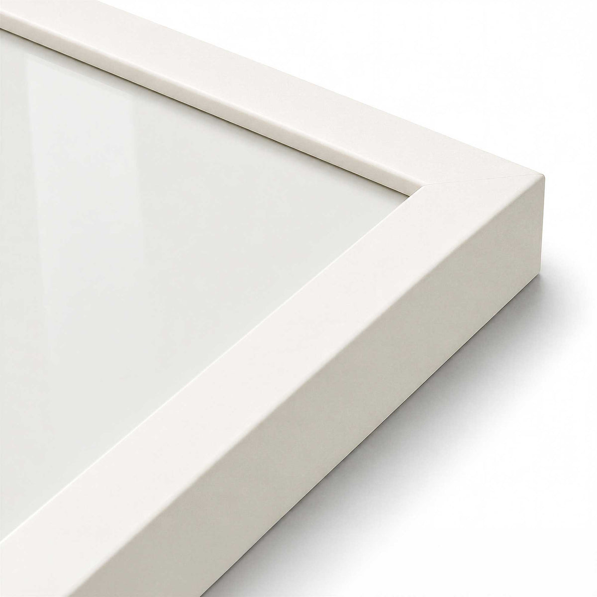 [Color:Opaque White], Picture of art in a Opaque White frame at an angle