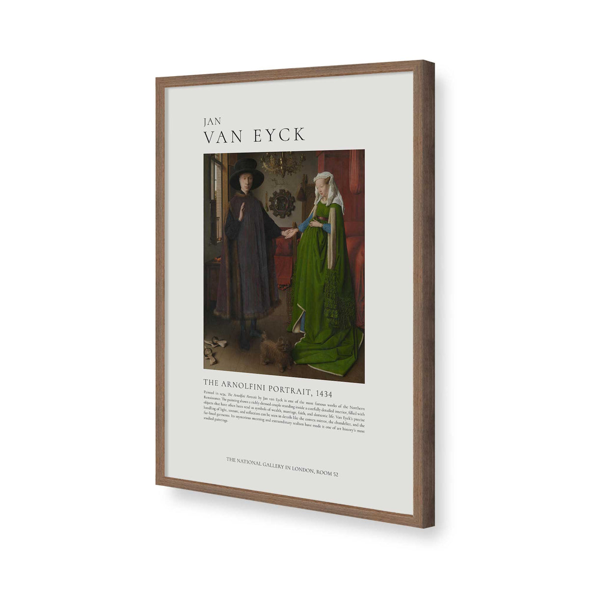[Color:Walnut], Picture of art in a Walnut frame of the corner