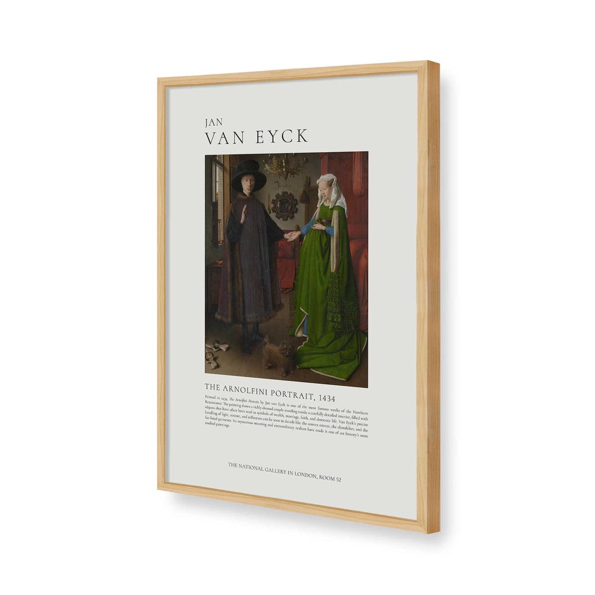 [Color:American Maple], Picture of art in a American Maple frame of the corner
