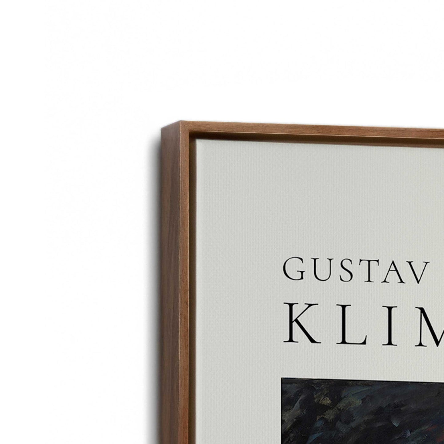 [Color:Walnut], Picture of art in a Walnut frame at an angle