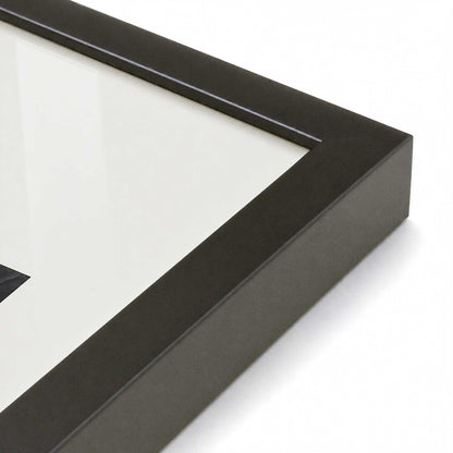 [Color:Satin Black], Picture of art in a Satin Black frame at an angle