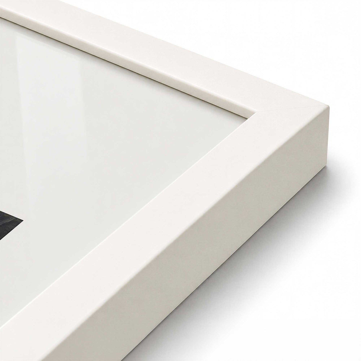 [Color:Opaque White], Picture of art in a Opaque White frame at an angle