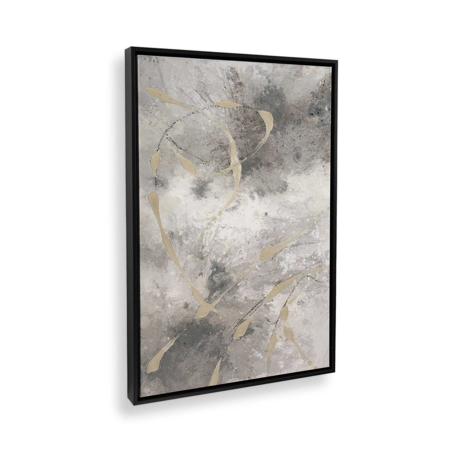 [Color:Satin Black], Picture of art in a Satin Black frame at an angle