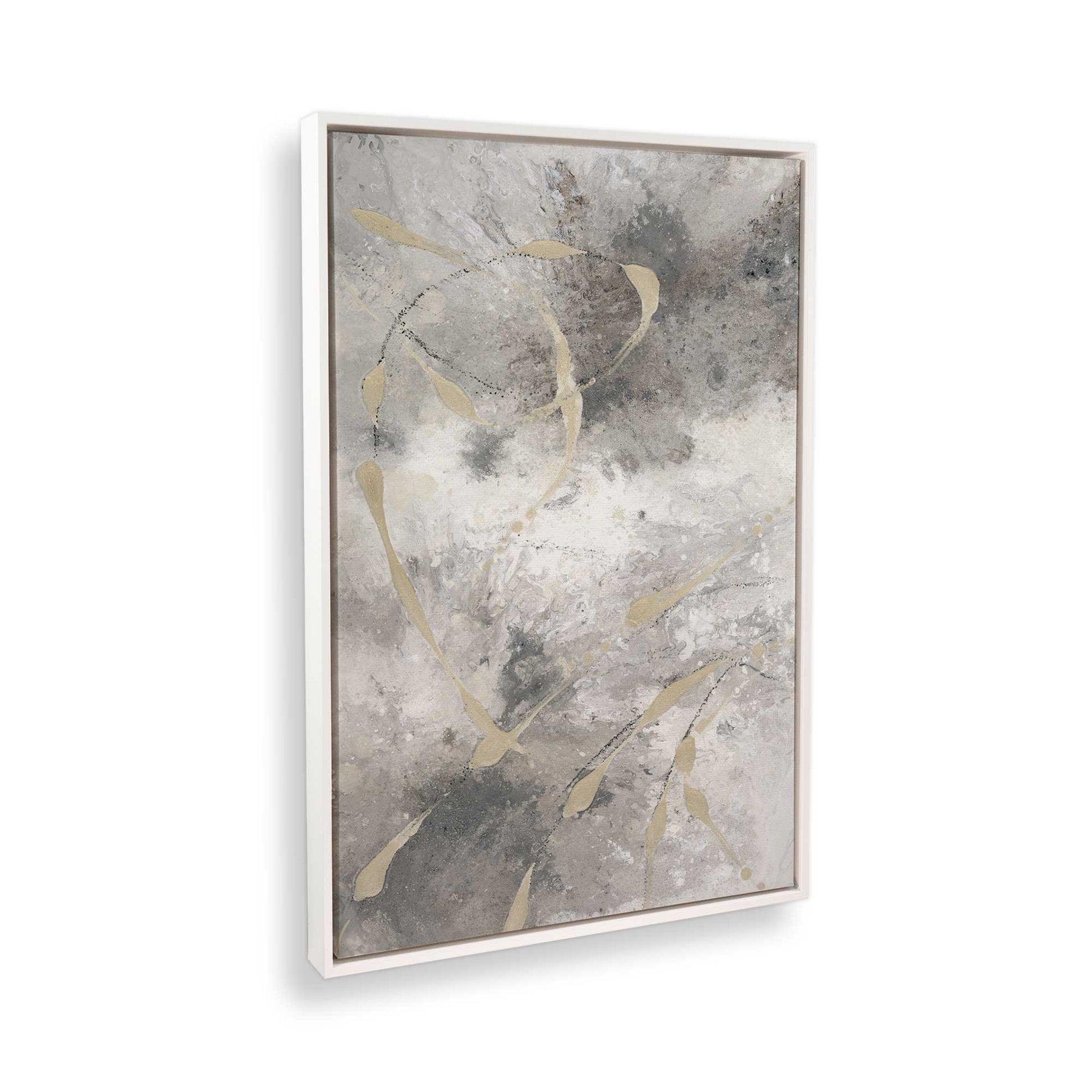 [Color:Opaque White], Picture of art in a White frame at an angle