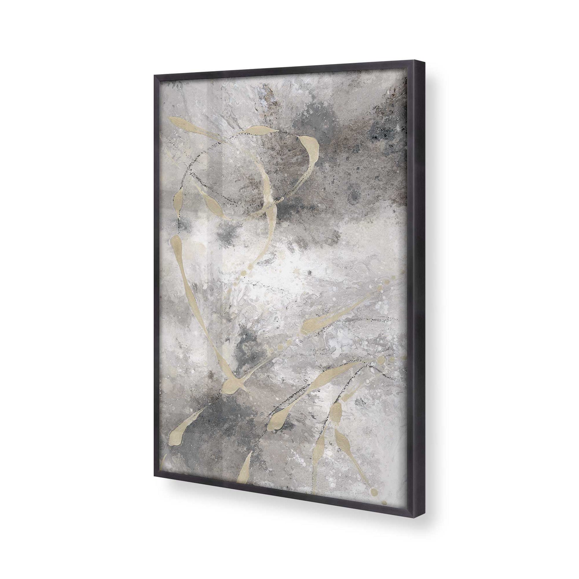 [Color:Weathered Zinc], Picture of art in a Weathered Zinc frame at an angle