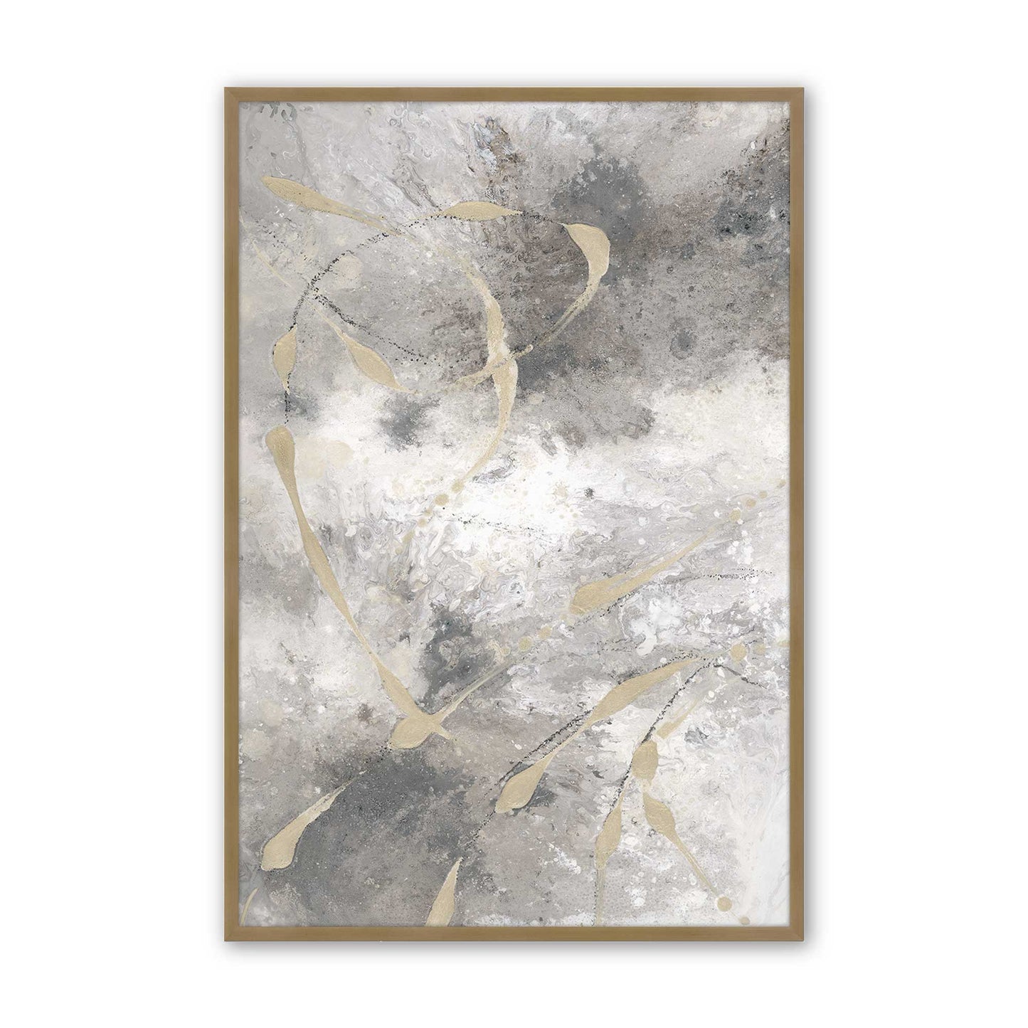 [Color:Brushed Gold], Picture of art in a Brushed Gold frame