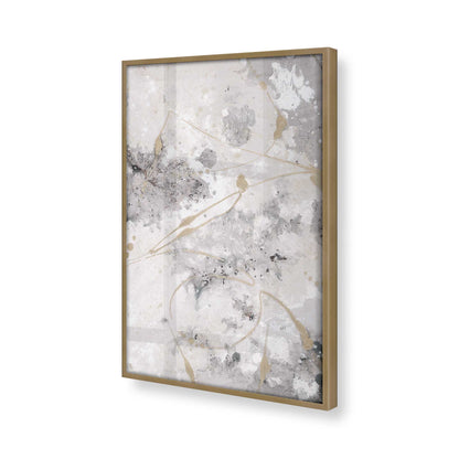 [Color:Brushed Gold], Picture of art in a Brushed Gold frame at an angle