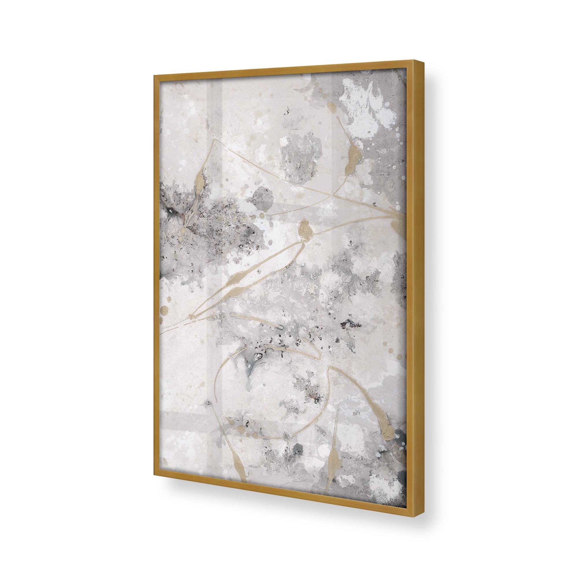 [Color:Polished Gold], Picture of art in a Polished Gold frame at an angle