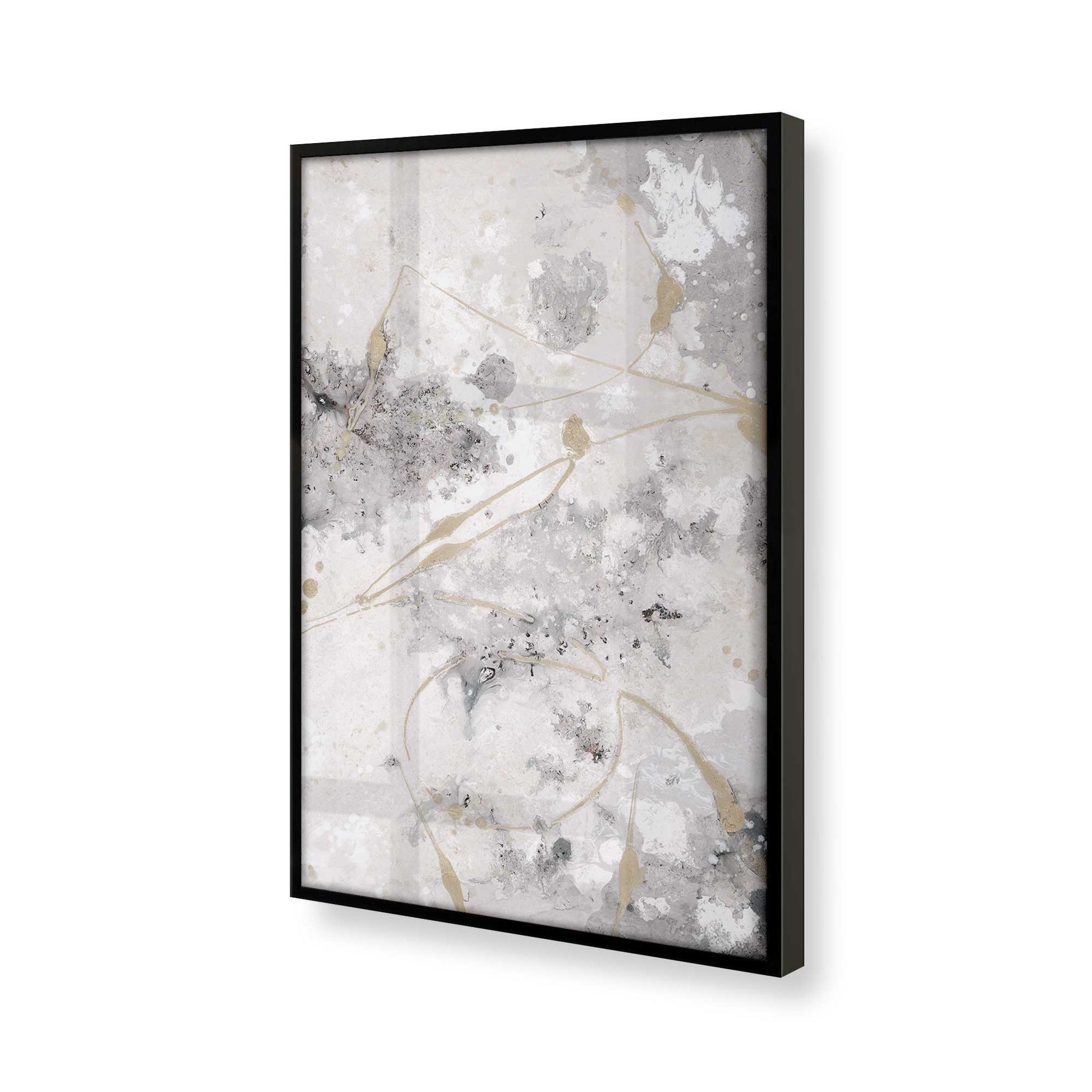 [Color:Satin Black], Picture of art in a Satin Black frame at an angle