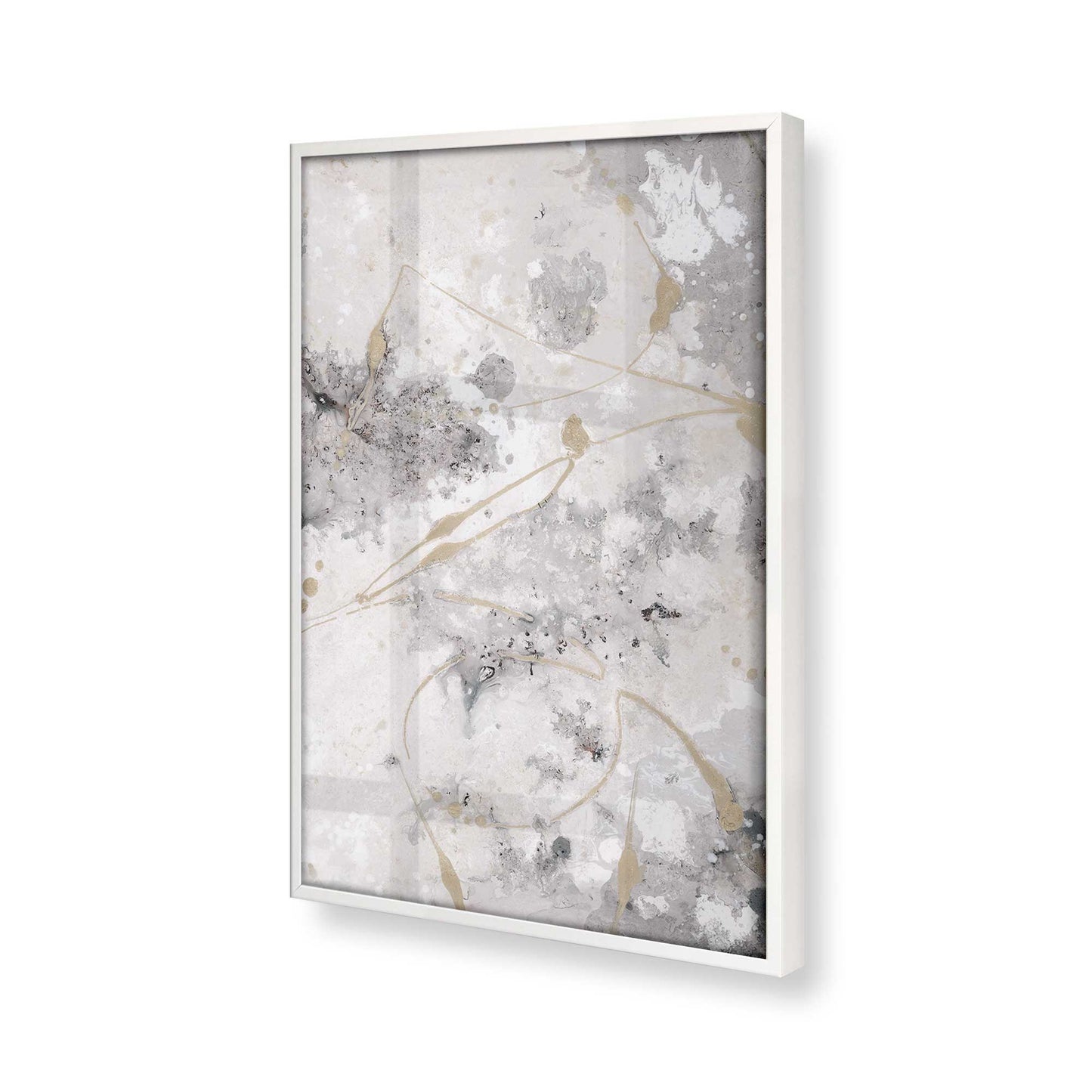 [Color:Opaque White], Picture of art in a Opaque White frame at an angle