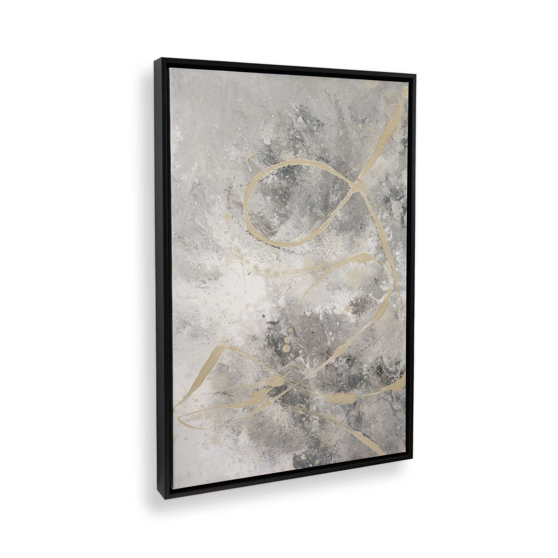 [Color:Satin Black], Picture of art in a Satin Black frame at an angle