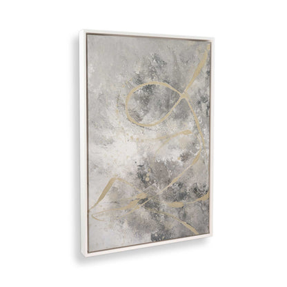 [Color:Opaque White], Picture of art in a White frame at an angle