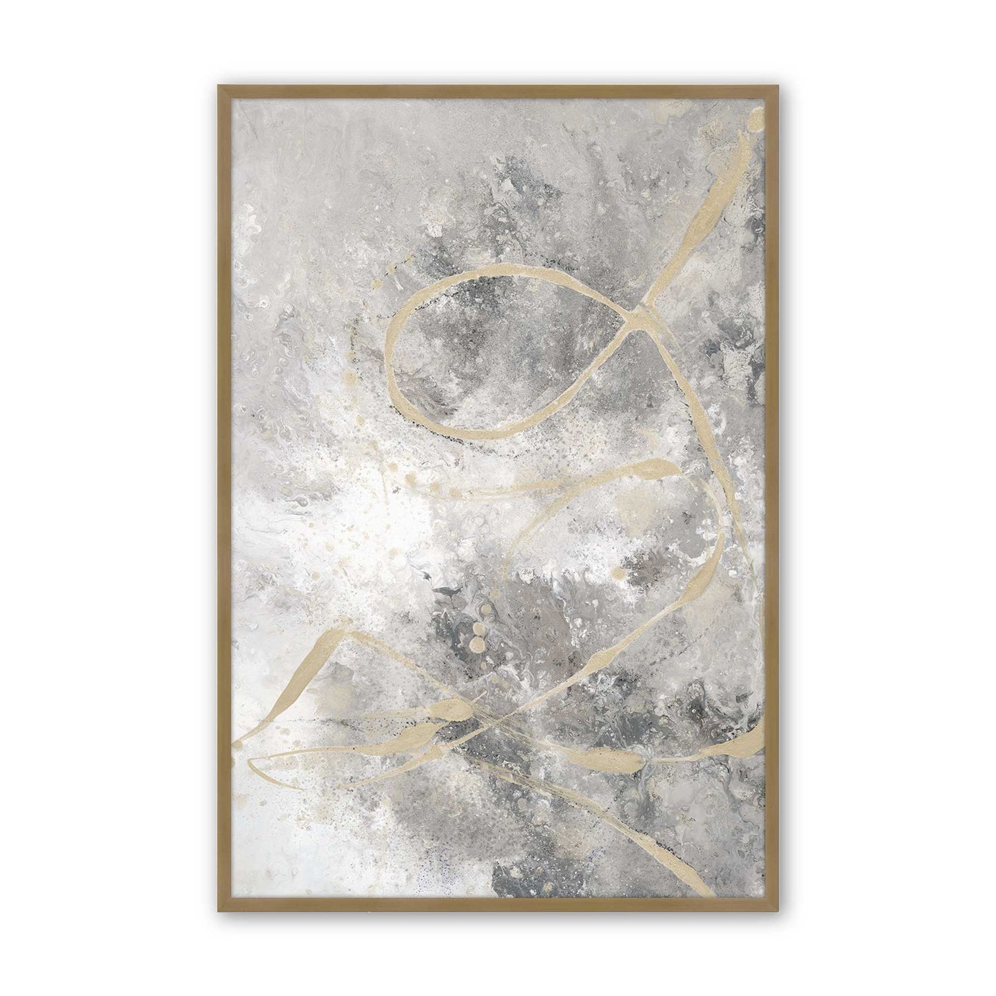 [Color:Brushed Gold], Picture of art in a Brushed Gold frame