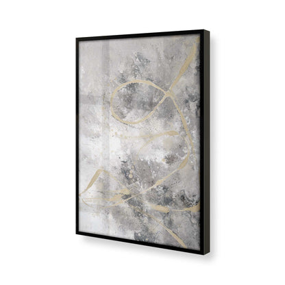 [Color:Satin Black], Picture of art in a Satin Black frame at an angle