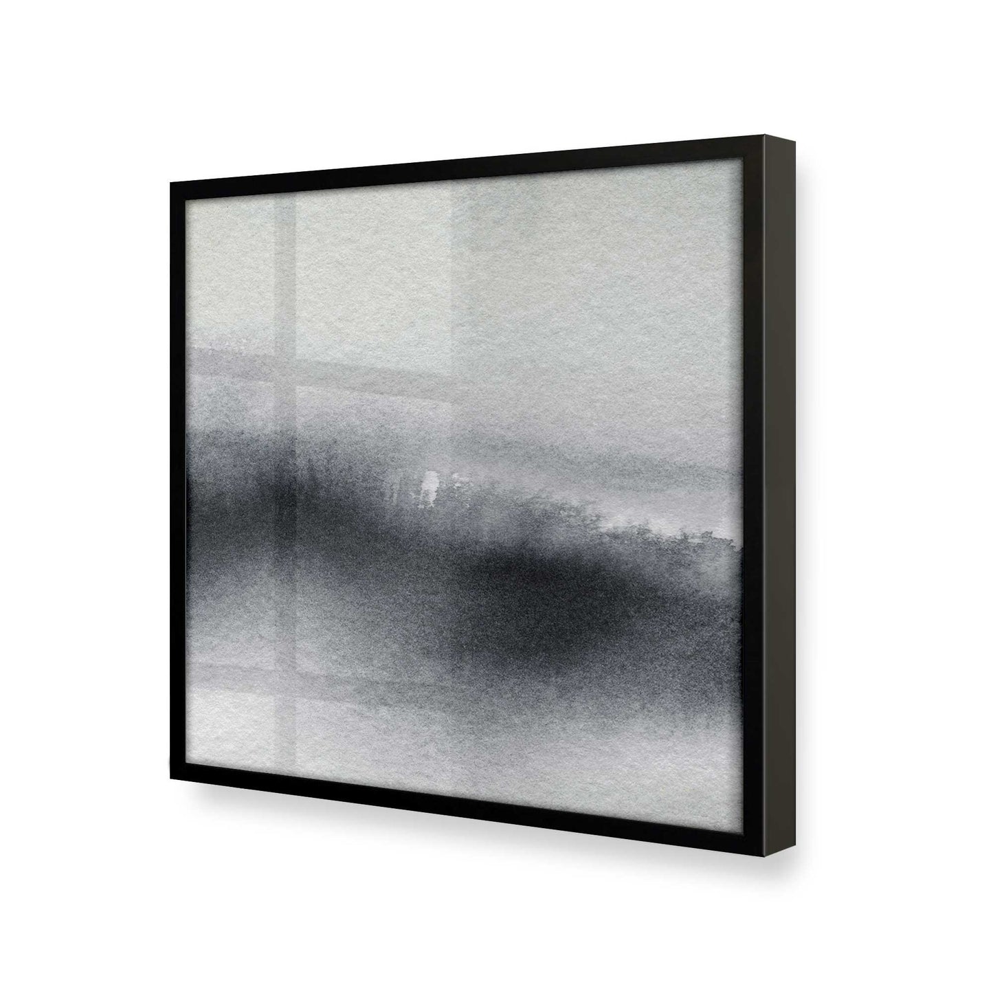 [Color:Satin Black], Picture of art in a Satin Black frame at an angle