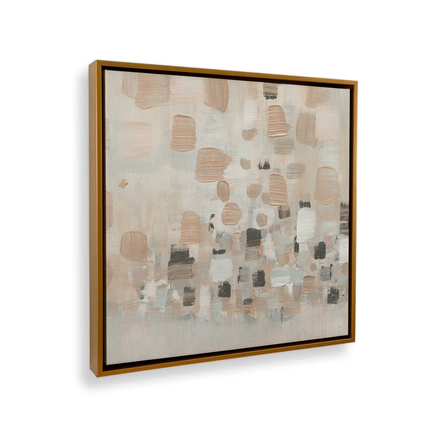 [Color:Polished Gold], Picture of art in a Polished Gold frame at an angle