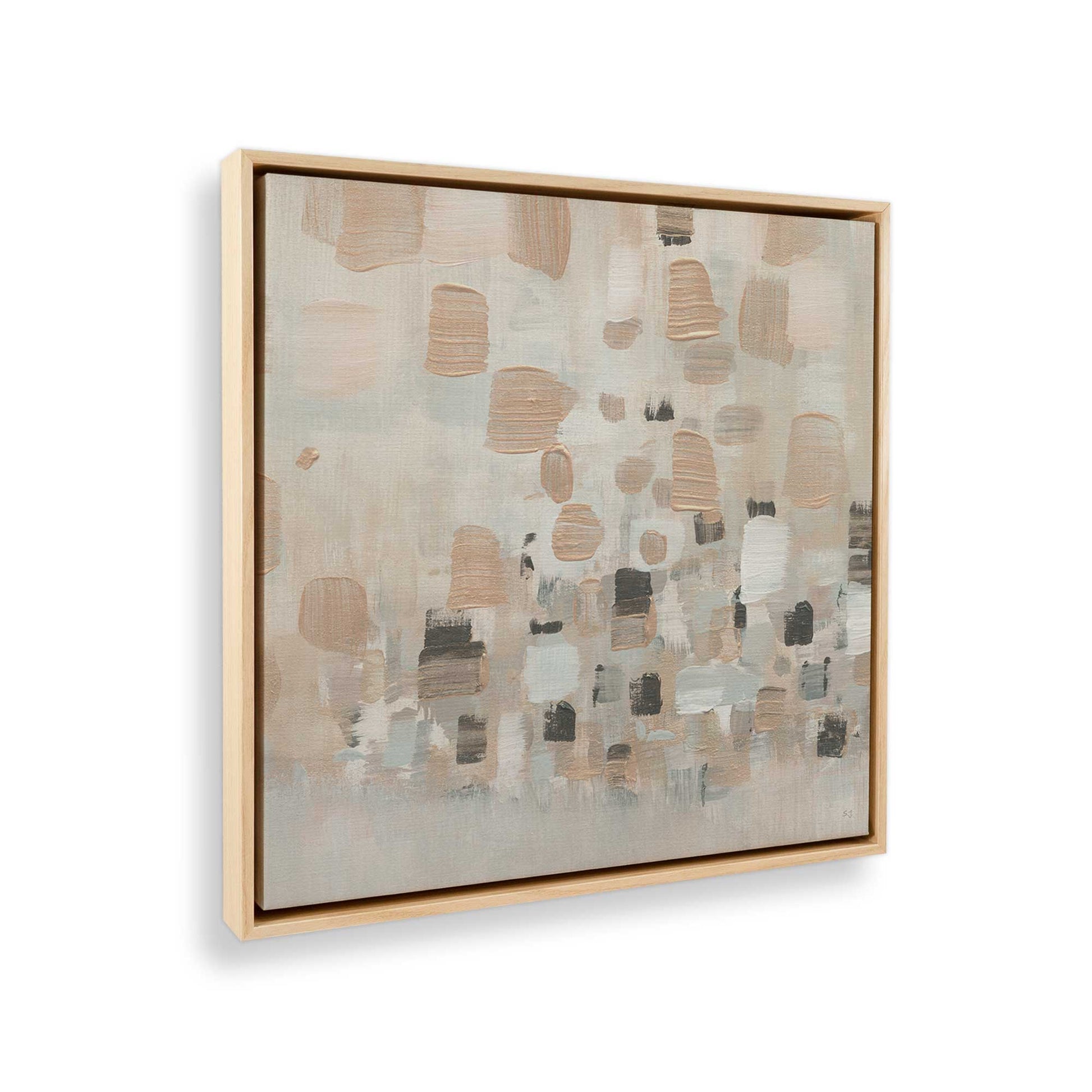 [Color:American Maple], Picture of art in a American Maple frame at an angle