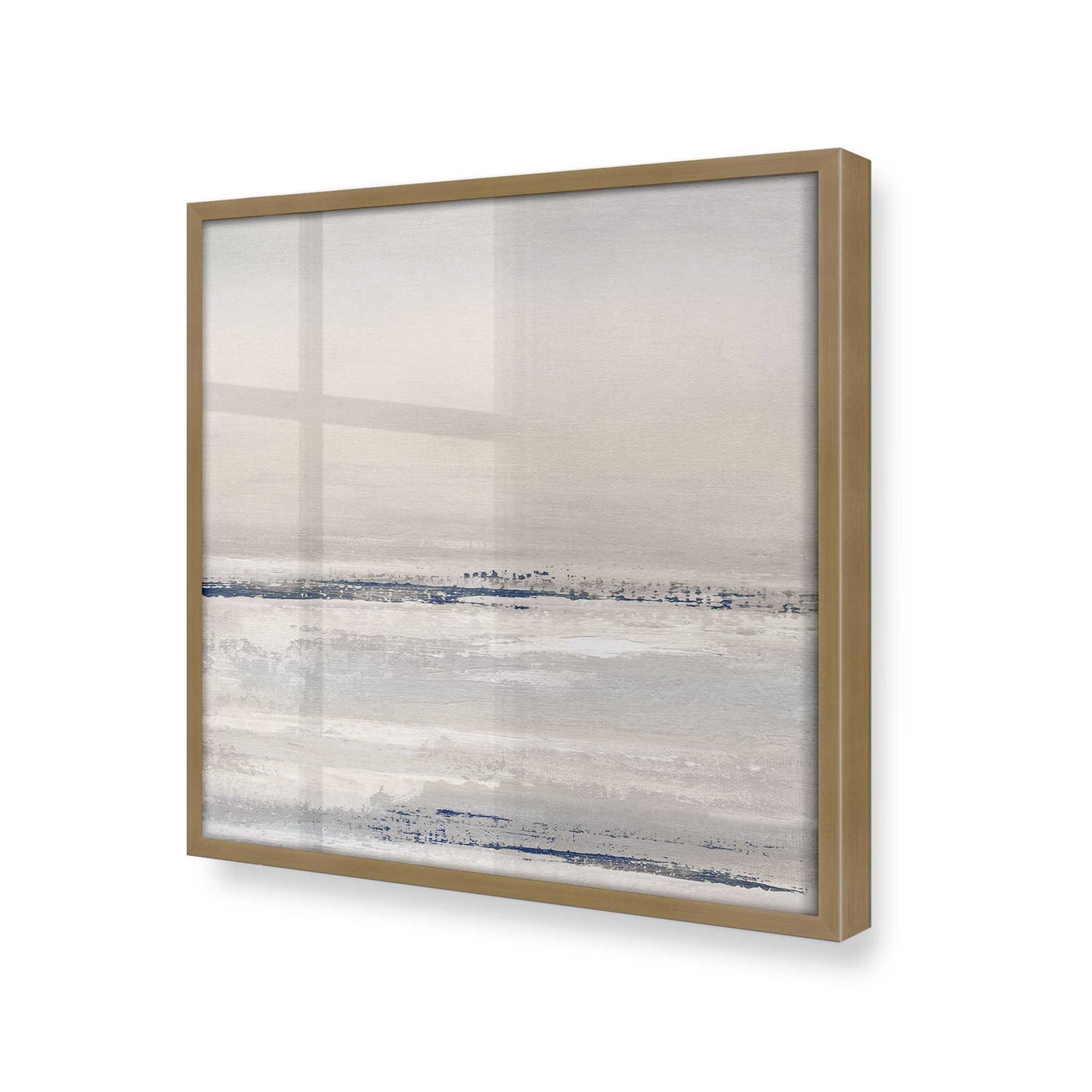 [Color:Brushed Gold], Picture of art in a Brushed Gold frame at an angle