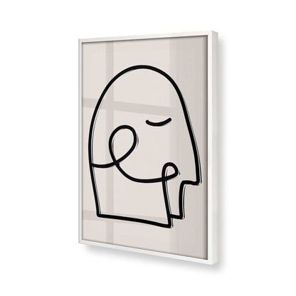 [Color:Opaque White], Picture of art in a Opaque White frame at an angle