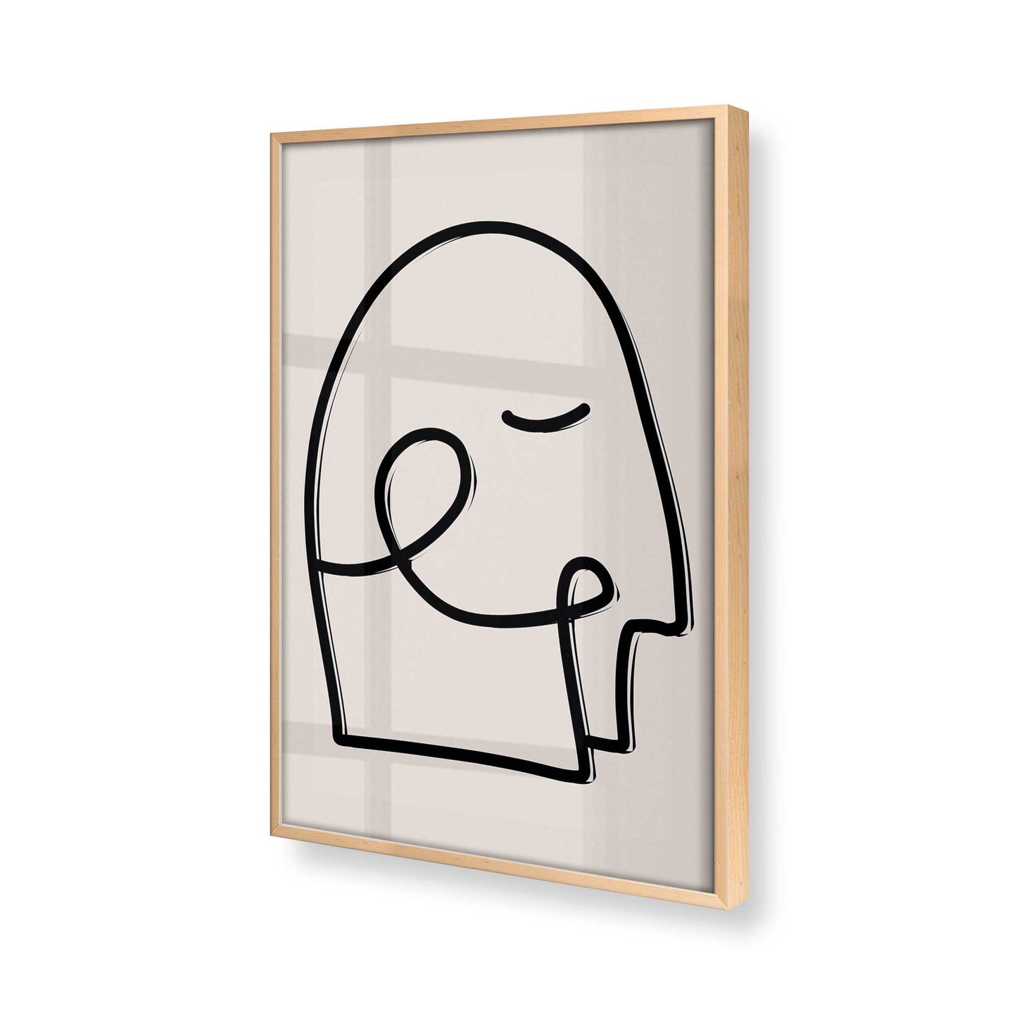 [Color:Raw Maple], Picture of art in a Raw Maple frame at an angle