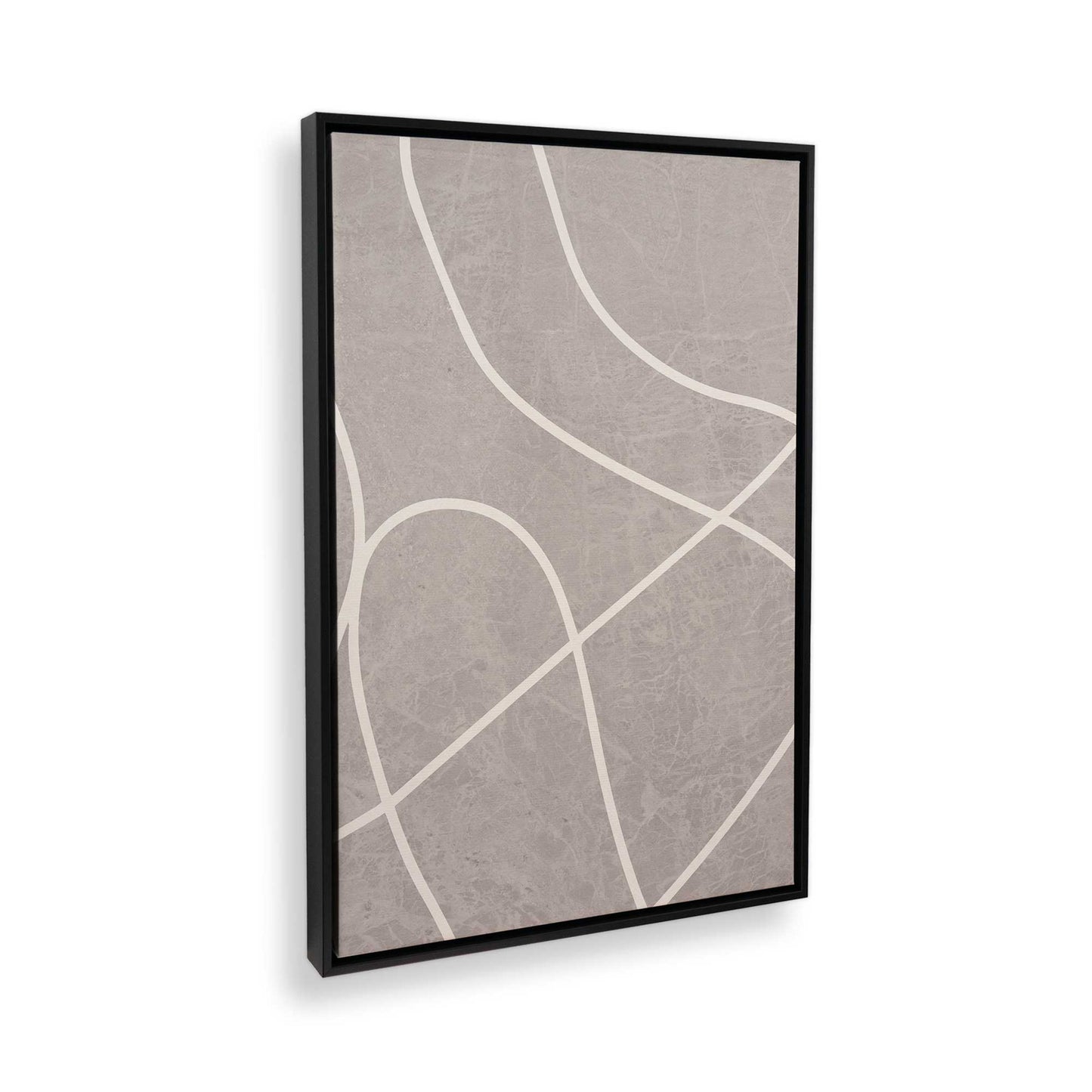 [Color:Satin Black], Picture of art in a Satin Black frame at an angle