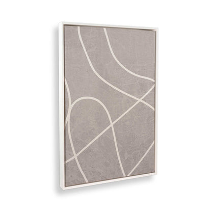 [Color:Opaque White], Picture of art in a White frame at an angle