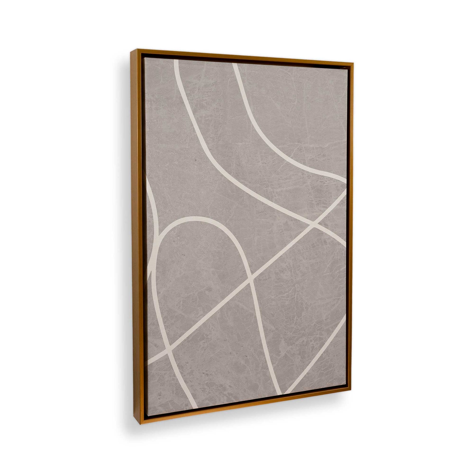 [Color:Polished Gold], Picture of art in a Polished Gold frame at an angle