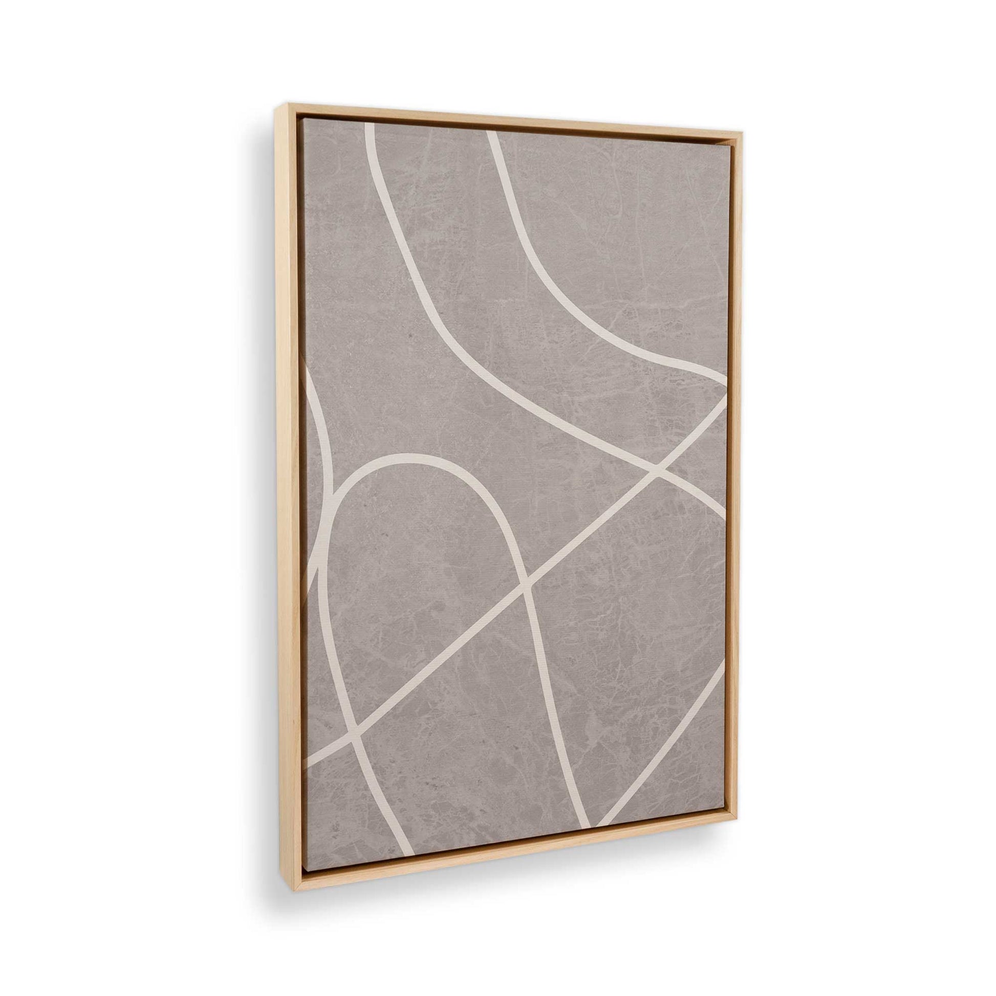 [Color:American Maple], Picture of art in a American Maple frame at an angle