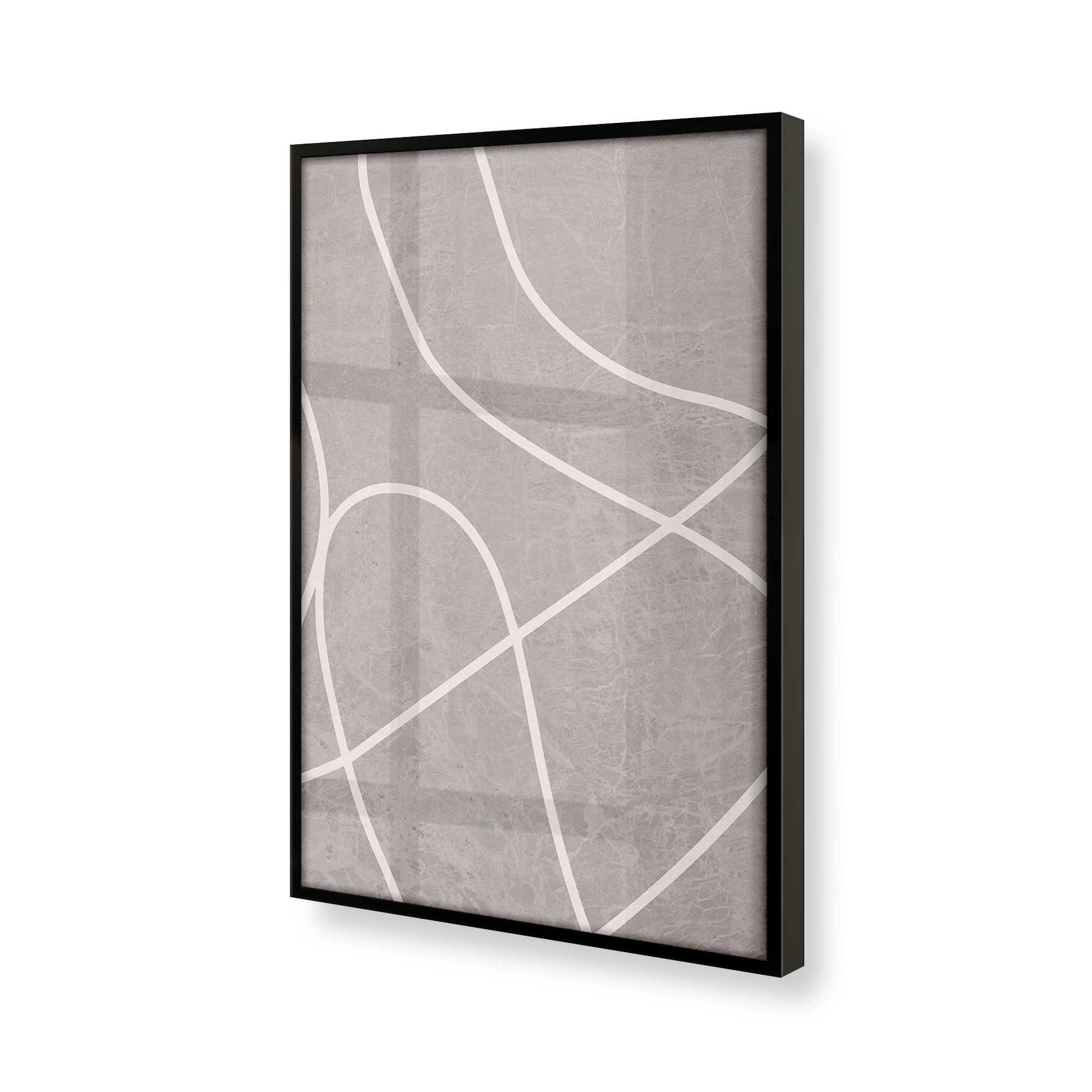 [Color:Satin Black], Picture of art in a Satin Black frame at an angle