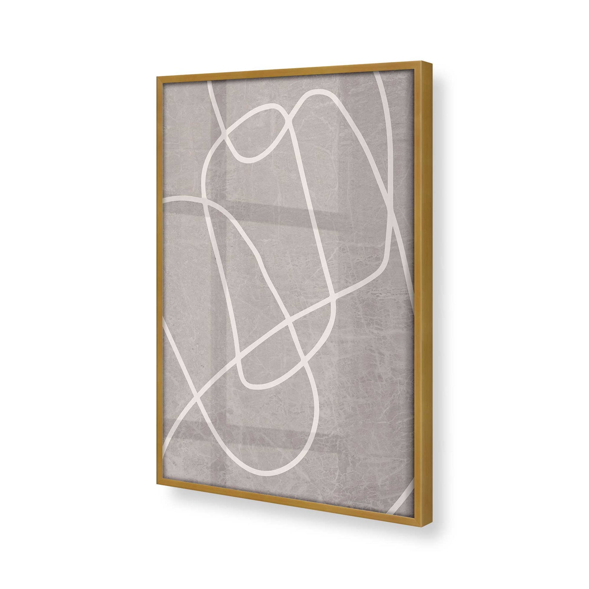 [Color:Polished Gold], Picture of art in a Polished Gold frame at an angle