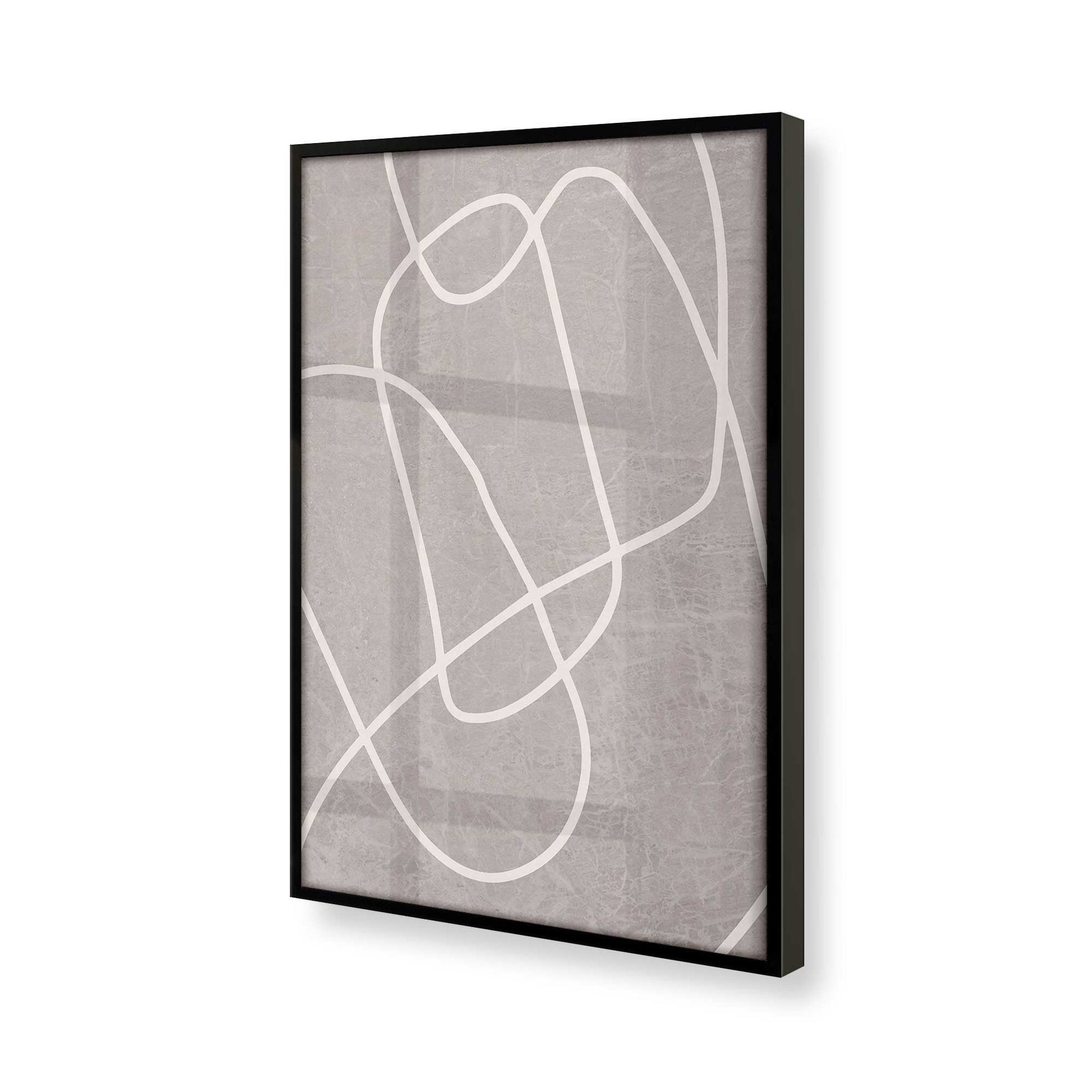 [Color:Satin Black], Picture of art in a Satin Black frame at an angle