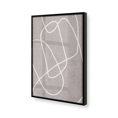 [Color:Satin Black], Picture of art in a Satin Black frame at an angle