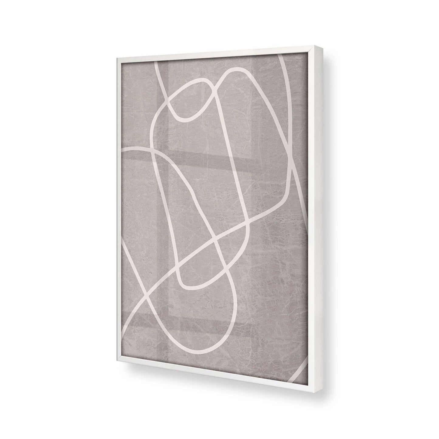 [Color:Opaque White], Picture of art in a Opaque White frame at an angle