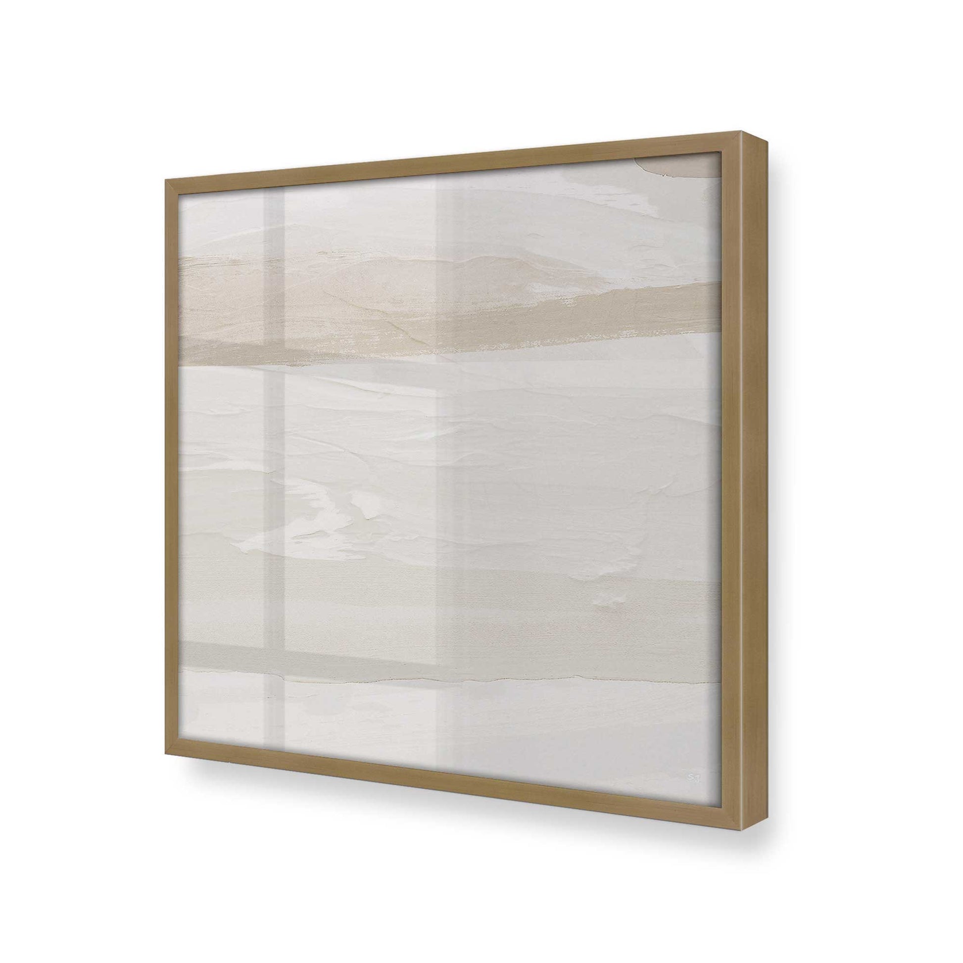 [Color:Brushed Gold], Picture of art in a Brushed Gold frame at an angle