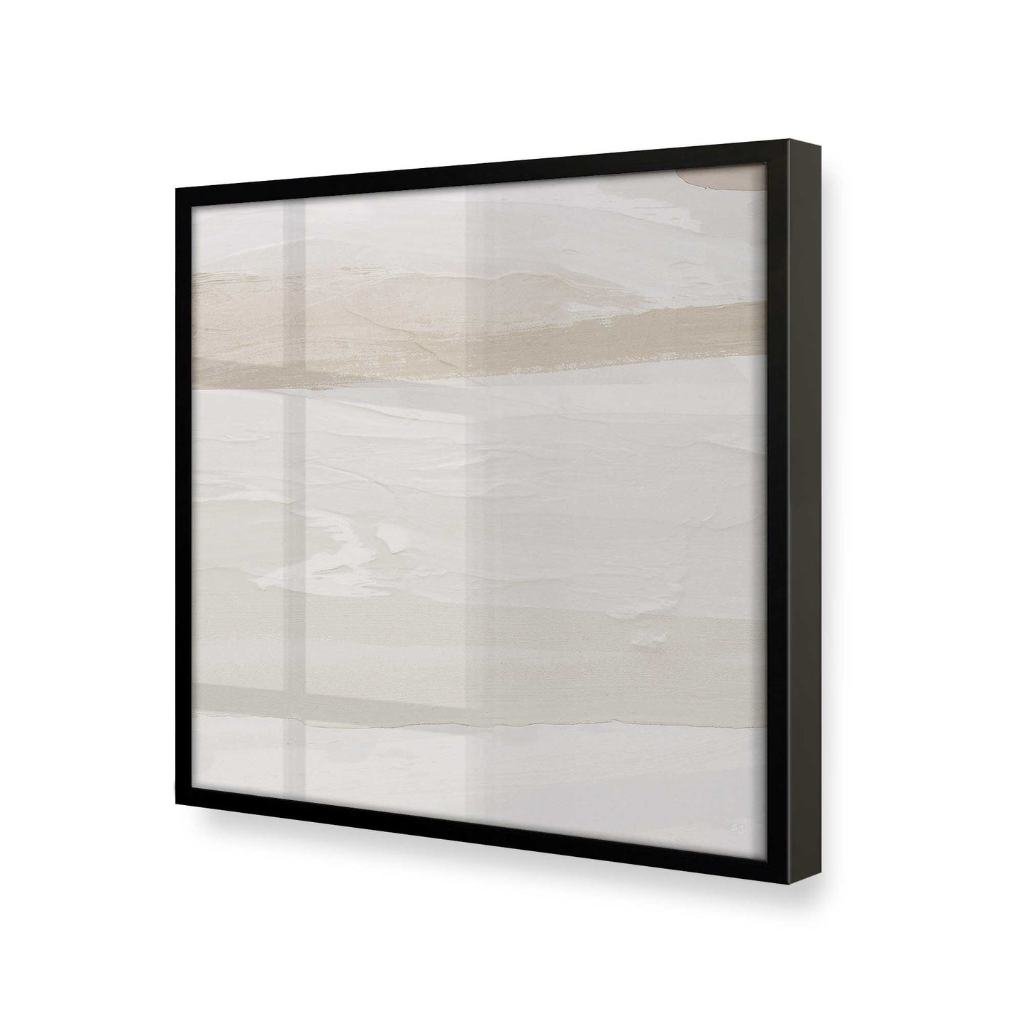 [Color:Satin Black], Picture of art in a Satin Black frame at an angle