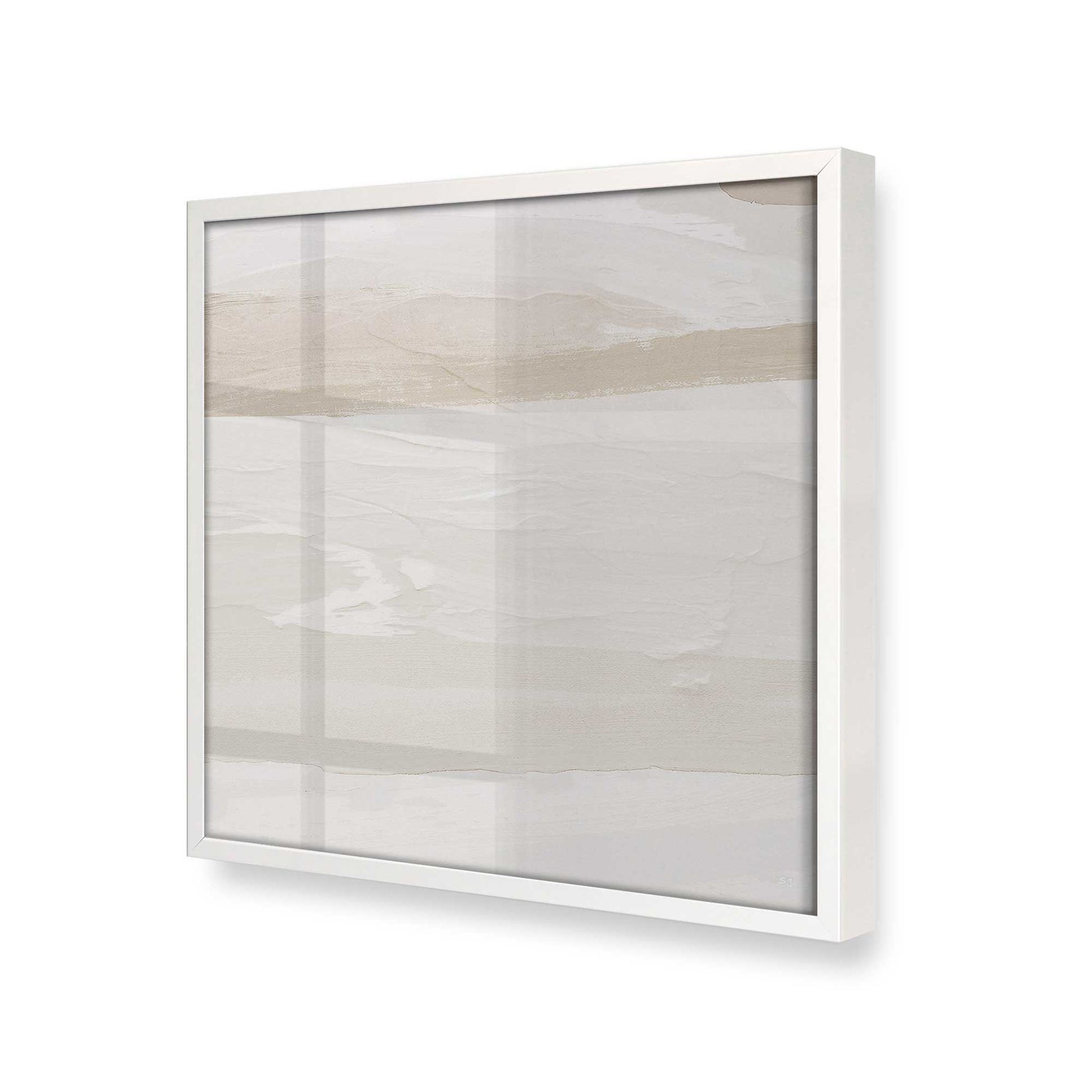 [Color:Opaque White], Picture of art in a Opaque White frame at an angle