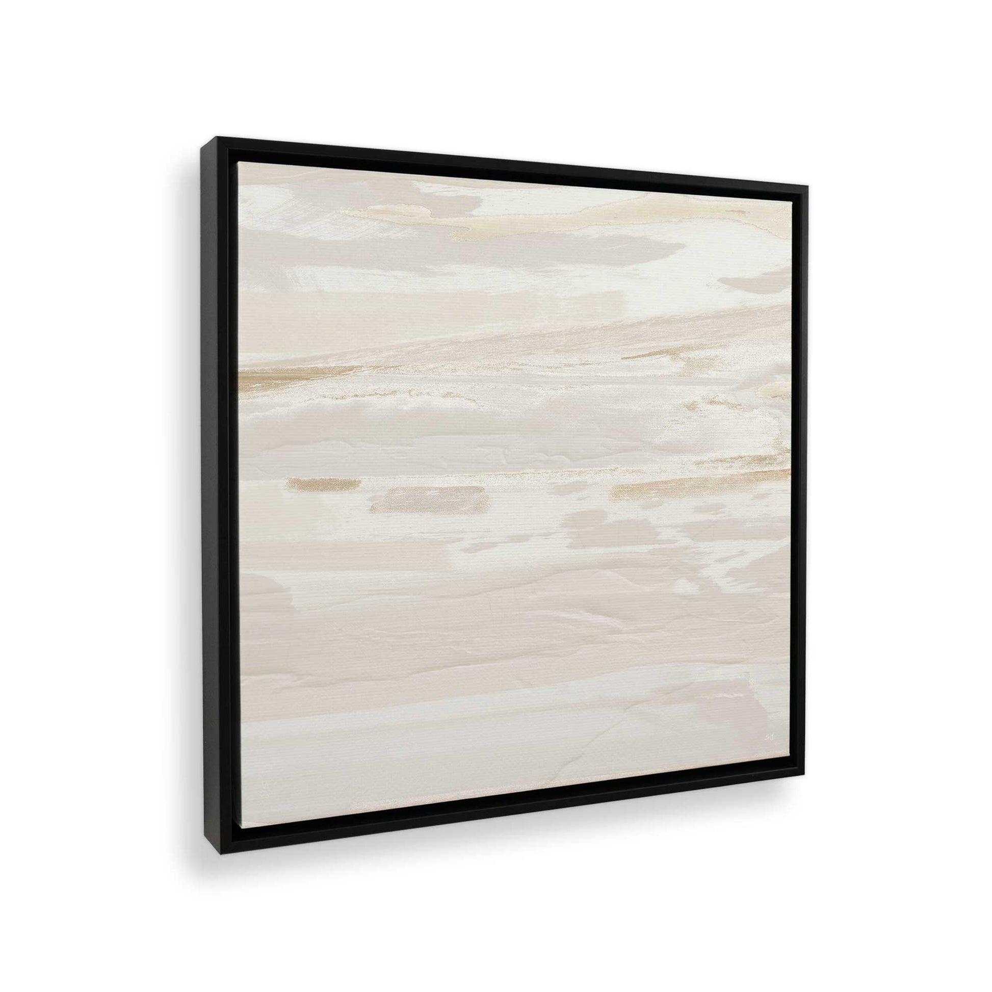 [Color:Satin Black], Picture of art in a Satin Black frame at an angle