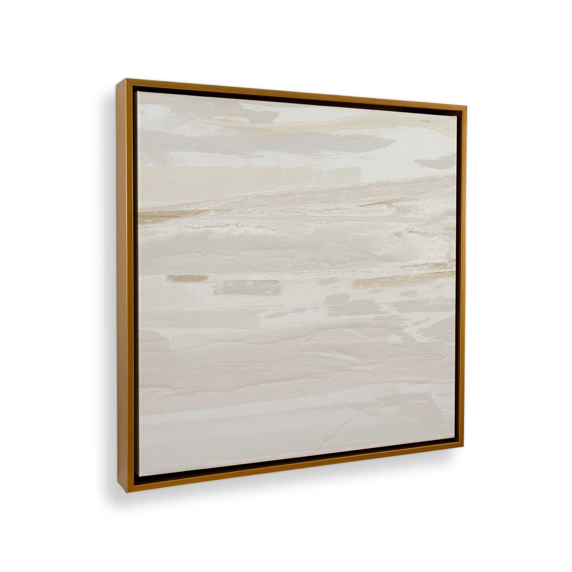 [Color:Polished Gold], Picture of art in a Polished Gold frame at an angle