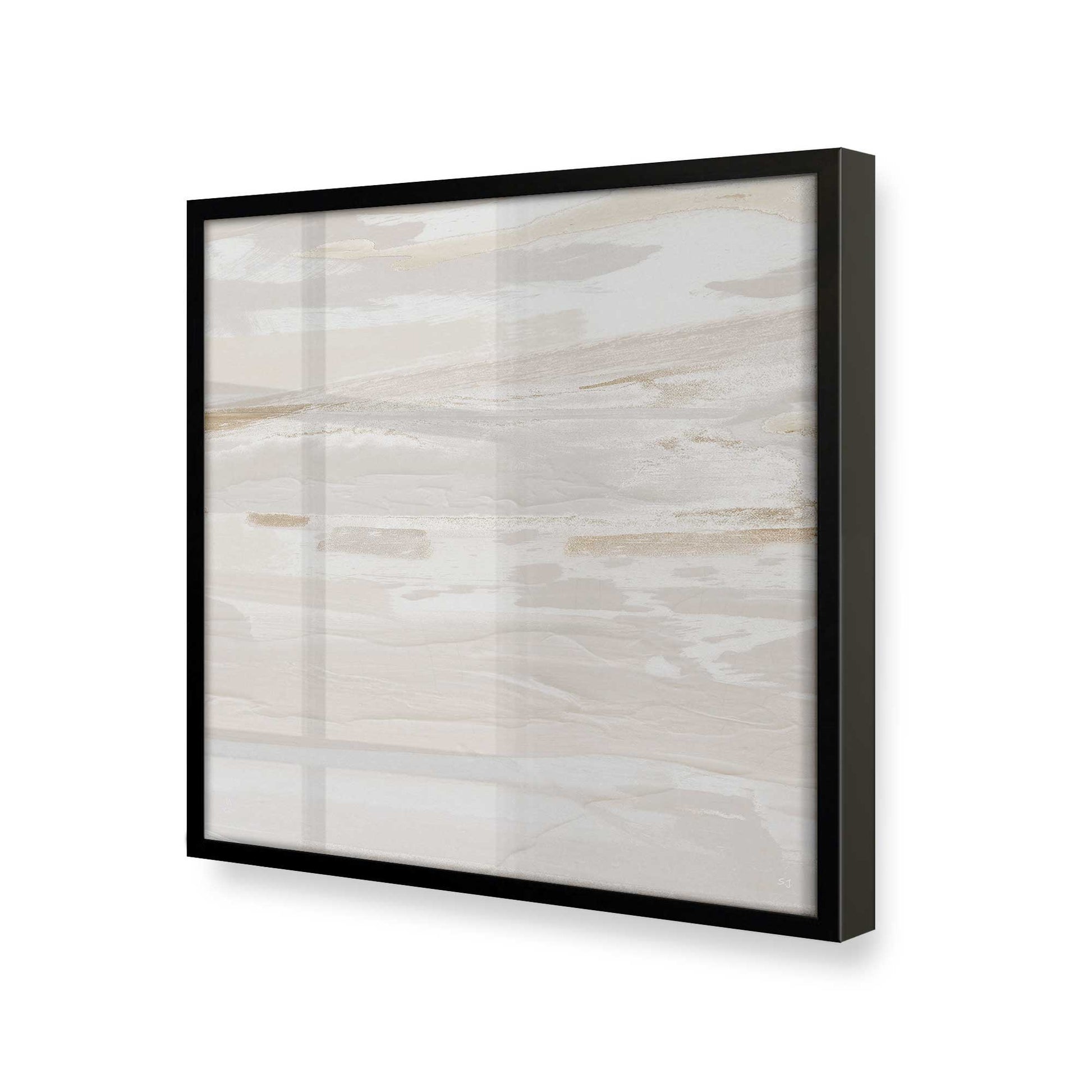 [Color:Satin Black], Picture of art in a Satin Black frame at an angle