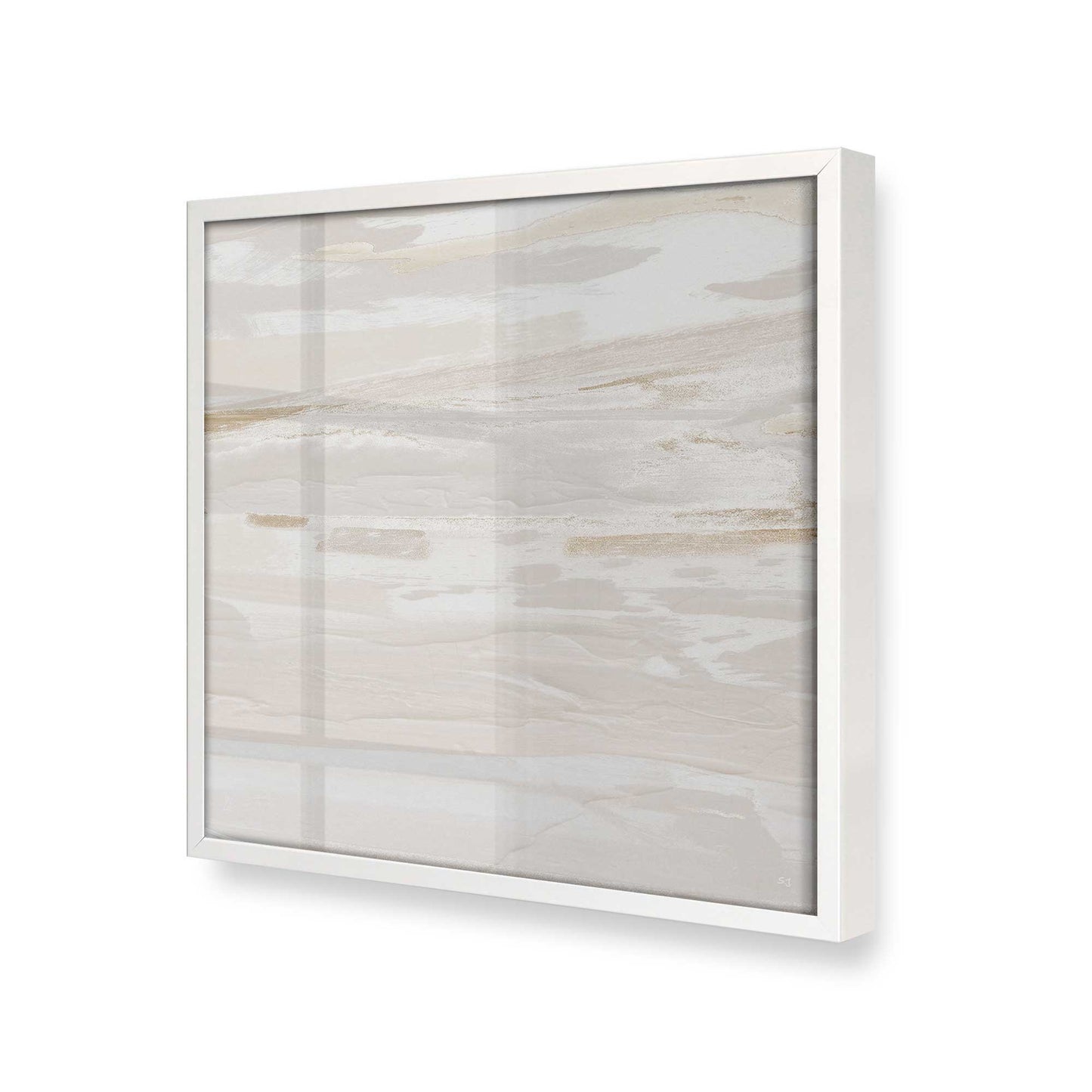 [Color:Opaque White], Picture of art in a Opaque White frame at an angle