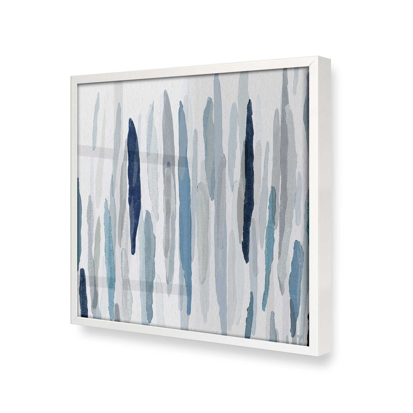 [Color:Opaque White], Picture of art in a Opaque White frame at an angle