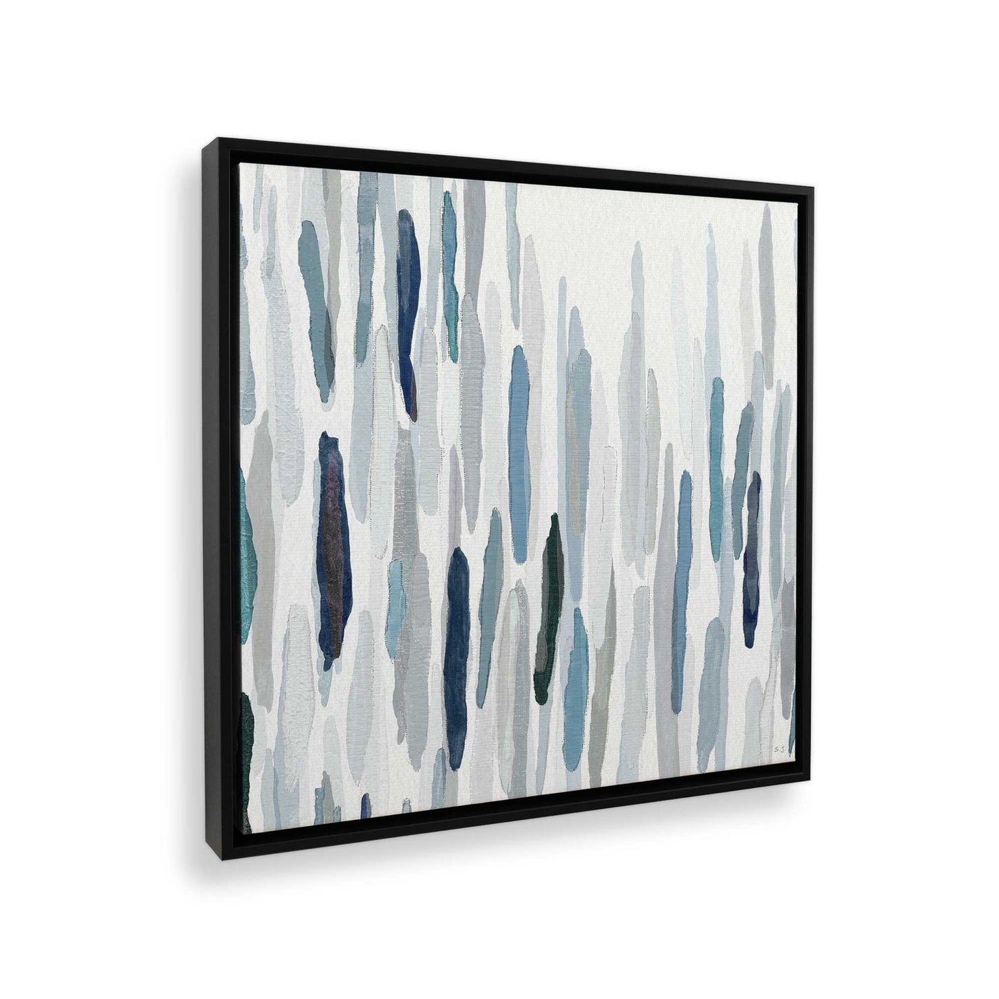 [Color:Satin Black], Picture of art in a Satin Black frame at an angle