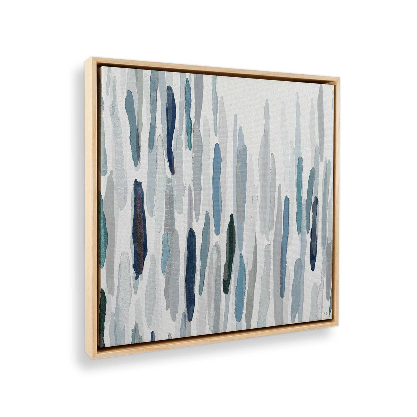 [Color:American Maple], Picture of art in a American Maple frame at an angle