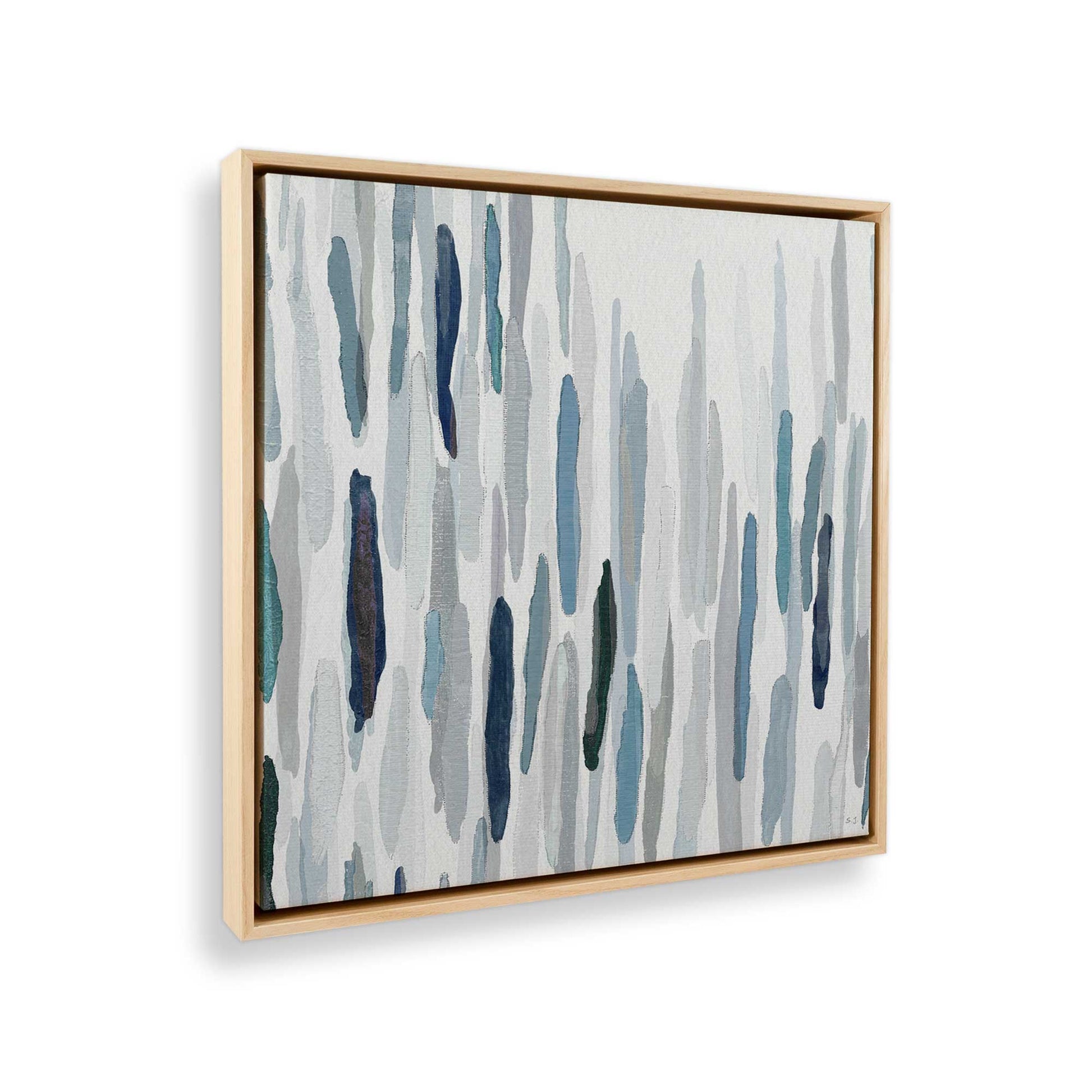 [Color:American Maple], Picture of art in a American Maple frame at an angle